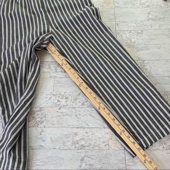 Mod Ref Blue White Stripe Capri Style Jumpsuit Size Small - Picture 13 of 15